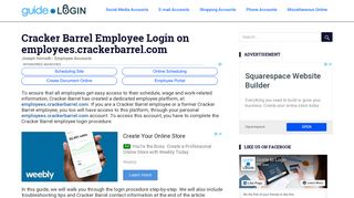 
                            5. Cracker Barrel Employee Login on employees.crackerbarrel ... - Cracker Barrel Employee Work Schedule Portal