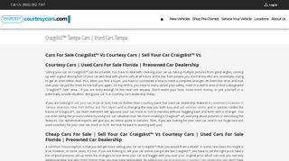 
Craigslist™ Tampa Cars | Used Cars Tampa | CourtesyCars ...  
