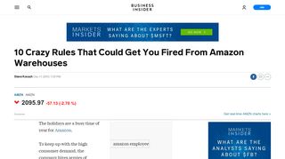 
                            4. Crazy Rules That Could Get You Fired From Amazon - Business Insider - Conversion Associate Portal