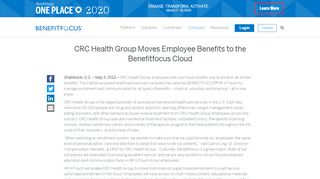 
                            7. CRC Health Group Moves Employee Benefits to the ... - Crc Health Group Portal