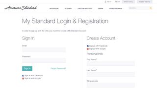
                            1. CRC Login - American Standard - American Standard Online Portal