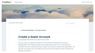 
                            7. Create a Guest Account - SmugMug Help Center - Smugmug Com Sign In