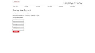 
Create a New Account - Employee Portal
