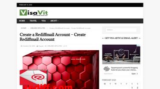 
                            4. Create a Rediffmail Account - Create Rediffmail ... - VisaVit - Rediffmail Portal Sign Up
