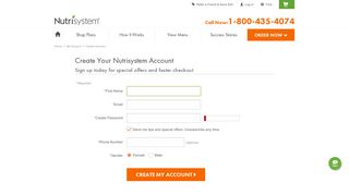 
Create Account | Nutrisystem®
