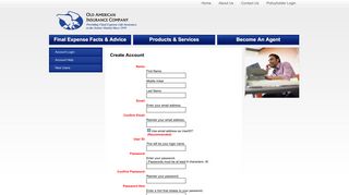 
                            5. Create Account - Old American Insurance Company - Old American Insurance Agent Portal