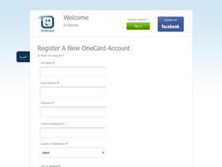 Create Account - OneCard.net