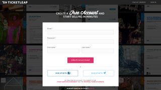 
Create Account - Ticketleap  
