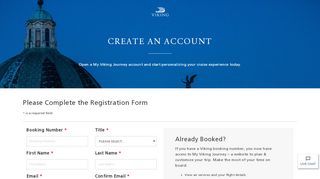 
                            6. Create Account - Viking Cruises - My Viking Journey - Myvikingjourney Sign In