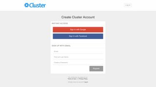 
                            2. Create Cluster Account - Cluster - Video Cluster Net Login