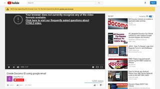 
                            4. Create Docomo ID using google email - YouTube - Docomo Email Sign Up