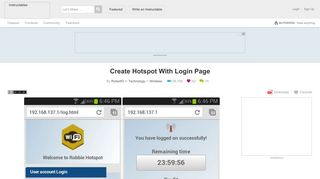 
Create Hotspot With Login Page : 4 Steps - Instructables  
