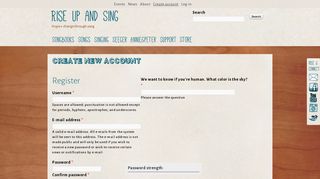 
                            7. Create new account | Rise Up and Sing - Gami Account Sign Up