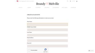 
                            7. Create New Customer Account - Brandy Melville - Brandy Melville Sign Up