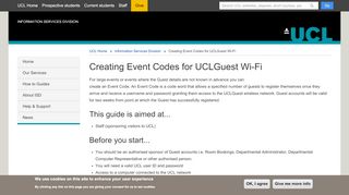 
                            8. Creating Event Codes for UCLGuest Wi-Fi | Information ... - Ucl Guest Wifi Portal