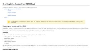 
                            3. Creating Zoho Account for MDM Cloud - ManageEngine - Manageengine Mdm Portal