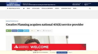 
Creative Planning acquires America's Best 401k - Kansas City ...  
