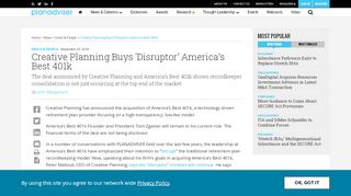 
Creative Planning Buys 'Disruptor' America's Best 401k ...  
