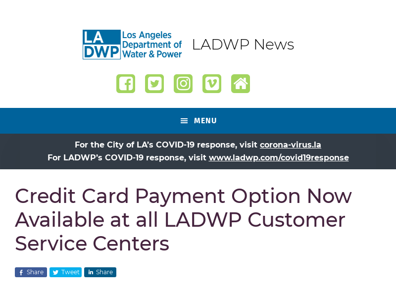 
                            4. Credit Card Payment Option Now Available at all LADWP ...