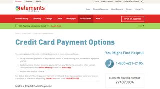 
                            2. Credit Card Payment Options | Elements Financial - Elfcu Credit Card Portal