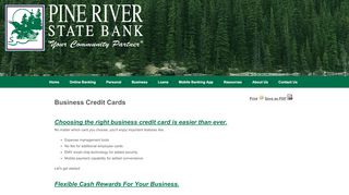 Credit Card - Pine River State Bank - Www Myaccountaccess Com Onlinecard Portal Do