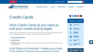 
                            6. Credit Cards - USPS Federal Credit Union - Post Office Credit Card Online Account Portal