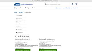 
                            6. Credit Center - Lowe's - Lowe's Lar Account Portal