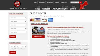 
                            2. Credit Center | Town Fair Tire - Town Fair Tire Credit Portal