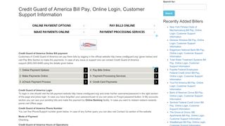 
                            7. Credit Guard of America Bill Pay, Online Login, Customer ... - Credit Guard Portal