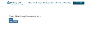 
crew camp login - Camps - Word of Life  
