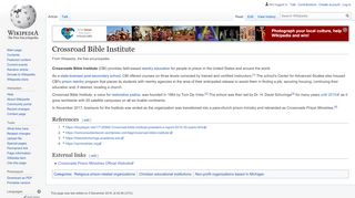 
                            6. Crossroad Bible Institute - Wikipedia - Crossroads Bible Institute Portal Page
