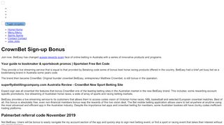 
                            2. Crownbet Free Bet Codes – BetEasy | Taking Betting To a ... - Crownbet Sign Up Promotions