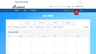Cruise Deal Finder | Carnival Cruise Line - Cruise Sale Finder Portal