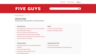
                            3. CrunchTime! – Five Guys Help Center - Five Guys Crunch Time Portal