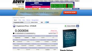 
                            7. Cryptonium Price - CTCEUR | ADVFN - Cryptonium Coin Login