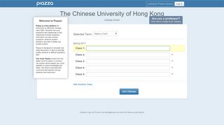 
CSCI5160 at The Chinese University of Hong Kong | Piazza  
