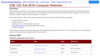 
                            4. CSE 123, Fall 2018: Computer Networks - UCSD CSE - Gradesource Portal