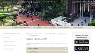 
CSULB Mobile App | California State University, Long Beach  
