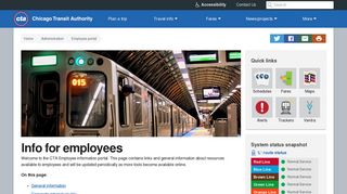 CTA Employee Portal (Chicago Transit Authority) - CTA - Chicago Transit Authority Employee Portal