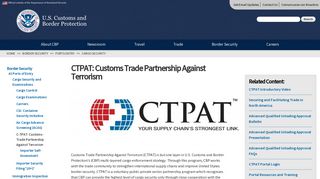 
                            4. CTPAT: Customs Trade Partnership Against Terrorism | U.S. Customs ... - C Tpat Web Portal