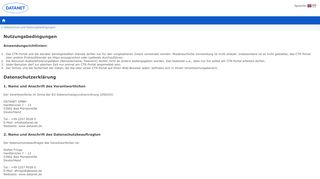 
                            2. CTR Portal - DATANET GmbH - Ctr Portal