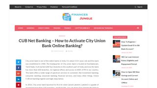 
                            8. CUB Net Banking - How to Activate City Union Bank Online ... - Cub Internet Banking First Time Login