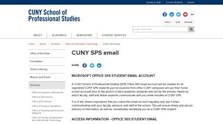 
                            5. CUNY SPS email | cuny sps