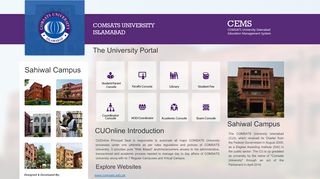 
                            8. CUOnline Website - Cu Online Lahore Student Portal