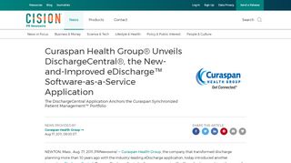 
                            9. Curaspan Health Group® Unveils DischargeCentral®, the ...