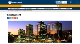 
                            7. Current Job Opportunities - City of Phoenix - Az State Jobs Portal