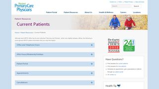 
                            9. Current Patient Information | Maryland Primary Care Physicians - Mpcp Portal