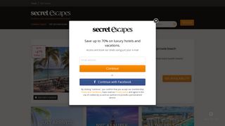 
Current Sales | Save up to 70% on luxury travel | Secret Escapes  
