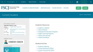 
                            1. Current Student - FSCJ - Fscj Blackboard Student Portal