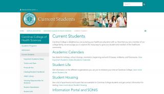 
                            2. Current Students | Carolinas College - Atrium Health - Cchs Information Portal